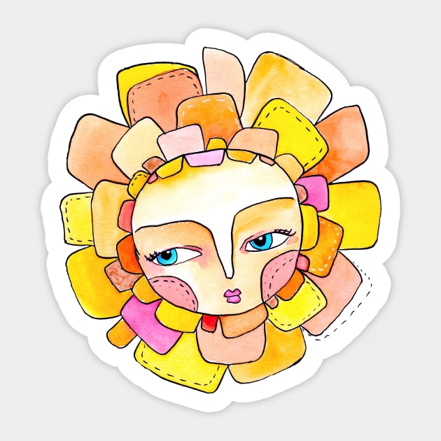 Sun Girl Sticker by gaea